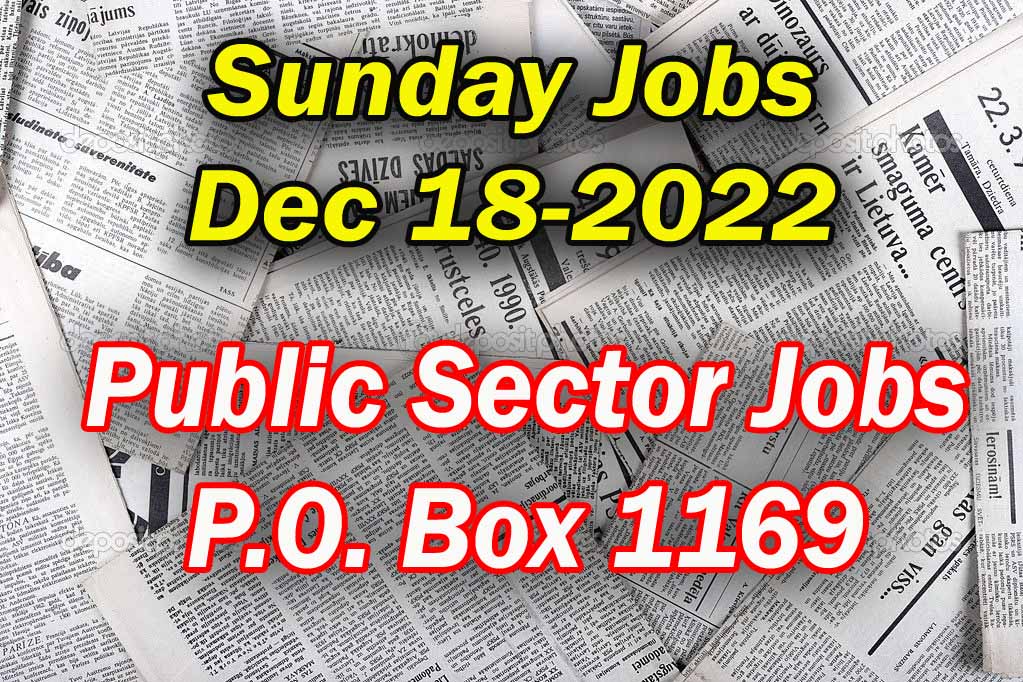 Public Sector Jobs In Islamabad P.O Box 1169