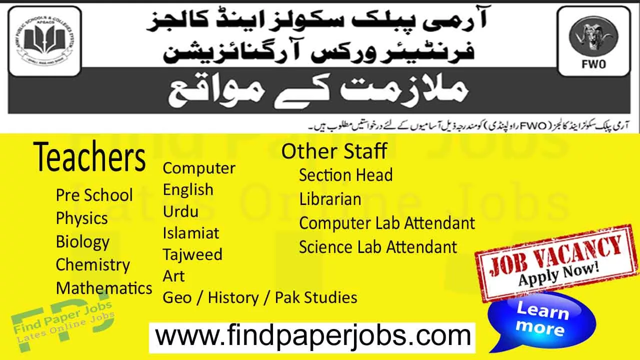 Army-Public-Schools-and-Colleges-Rawalpindi-Jobs-2023
