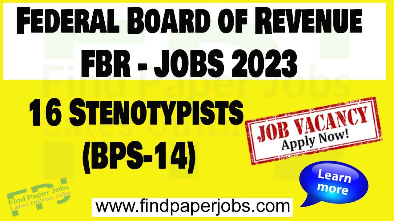 Federal Board of Revenue Jobs 2023