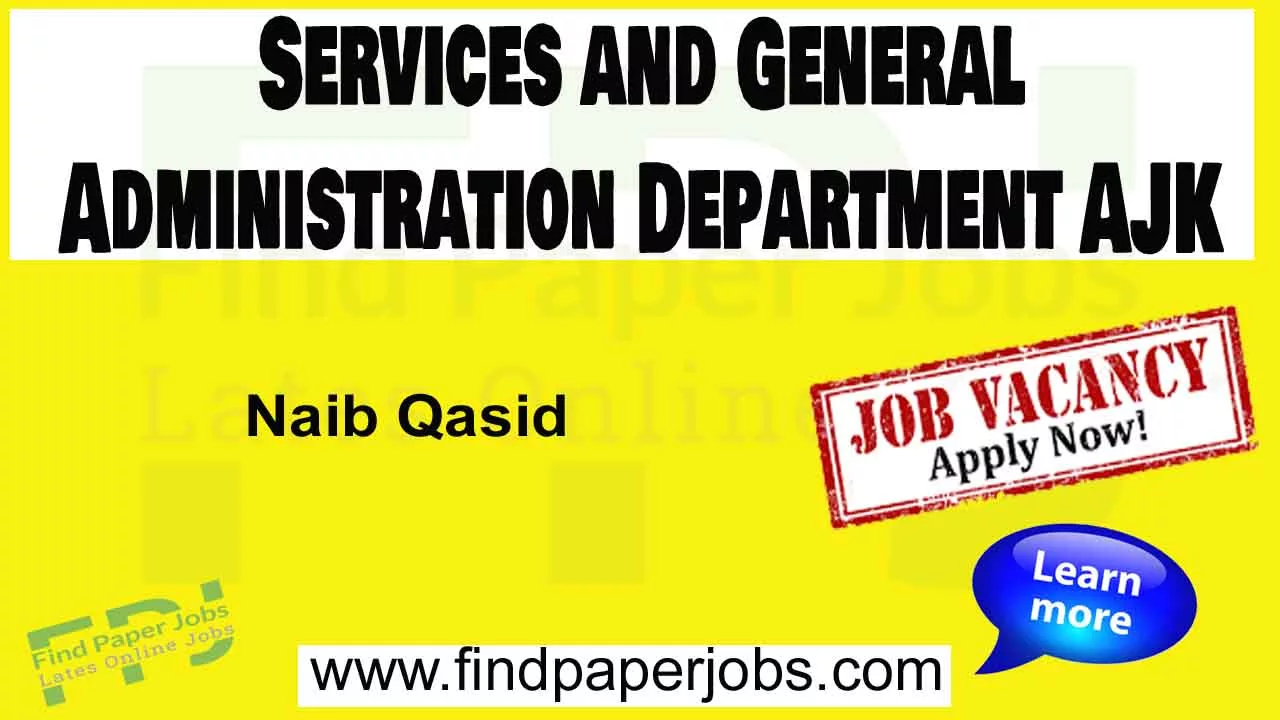 Jobs in Services and General Administration Department AJK
