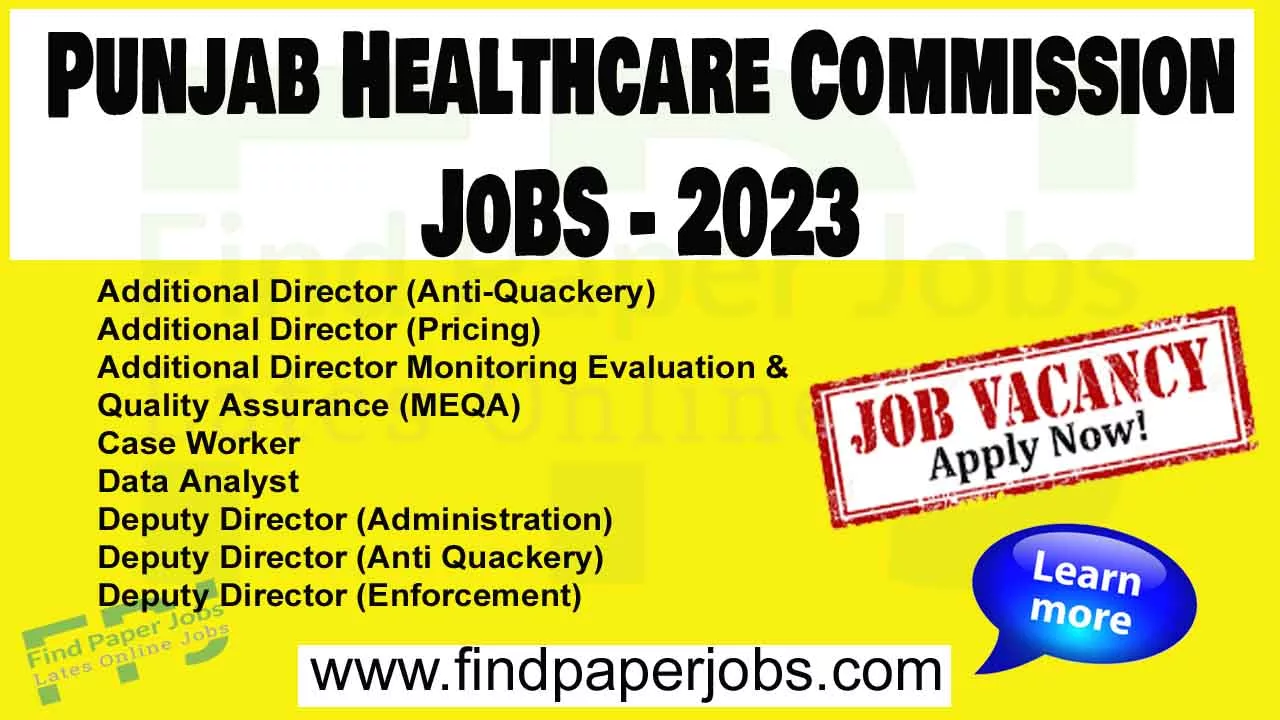 Punjab Healthcare Commission Jobs 2023