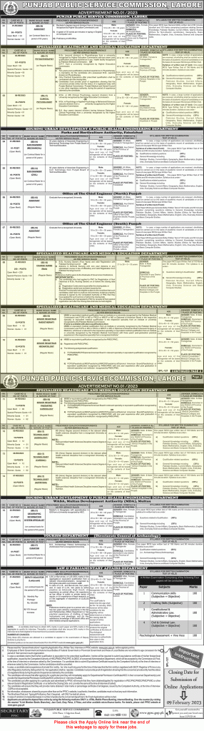 Specialized-Healthcare-and-Medical-Education-Department-Punjab-Jobs-2023-