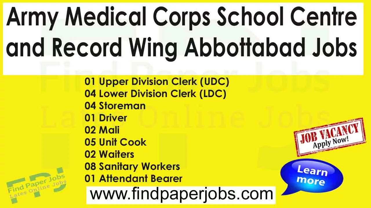 Army Medical Corps School Centre and Record Wing Abbottabad