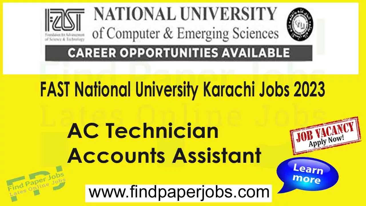 Jobs In FAST National University Karachi 2023