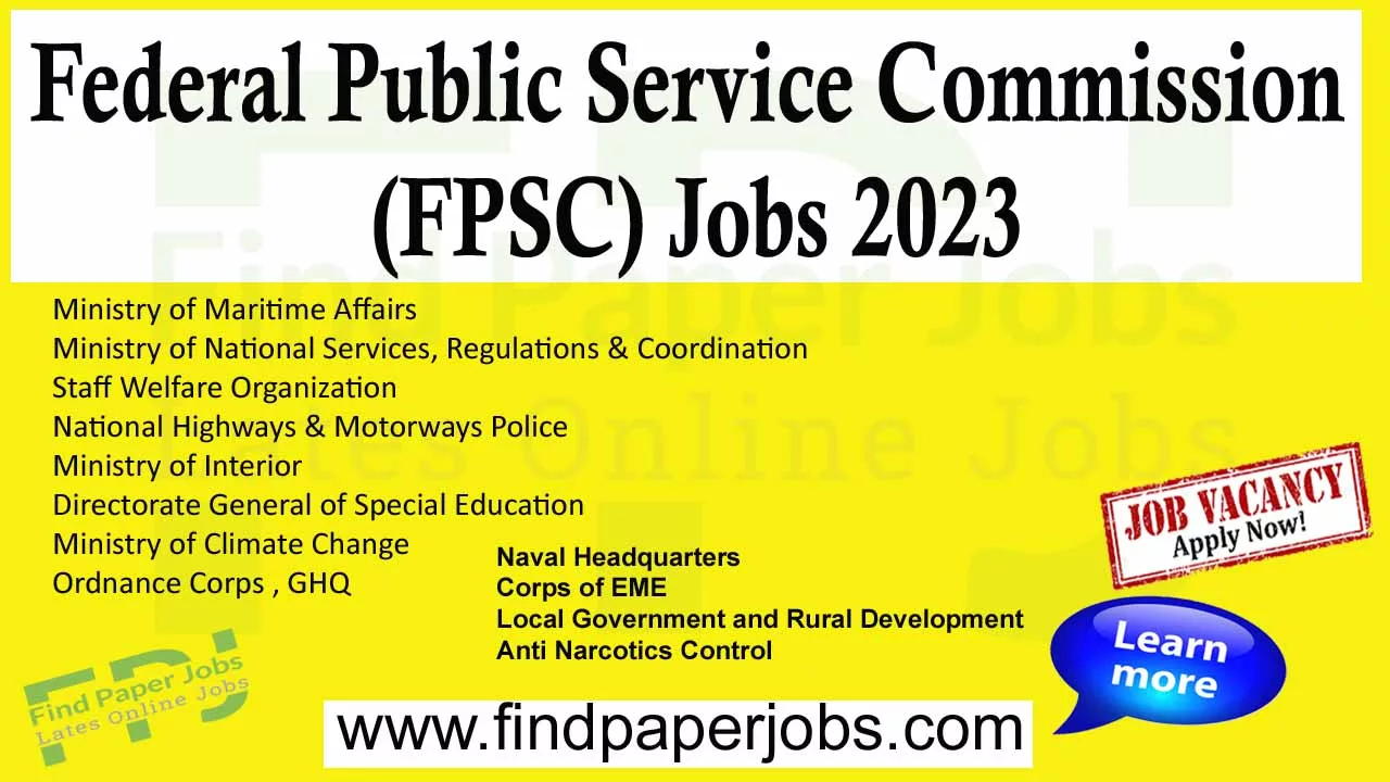 Federal Public Service Commission Jobs 2023