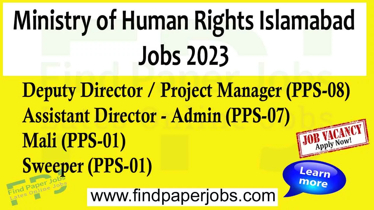 Jobs In Ministry of Human Rights Islamabad  2023