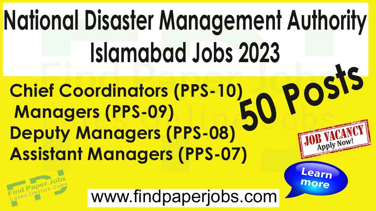 National Disaster Management Authority Jobs