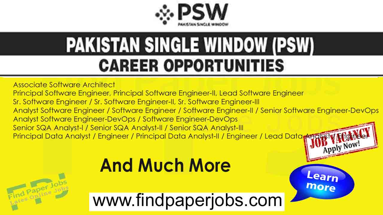 Pakistan Single Window Jobs