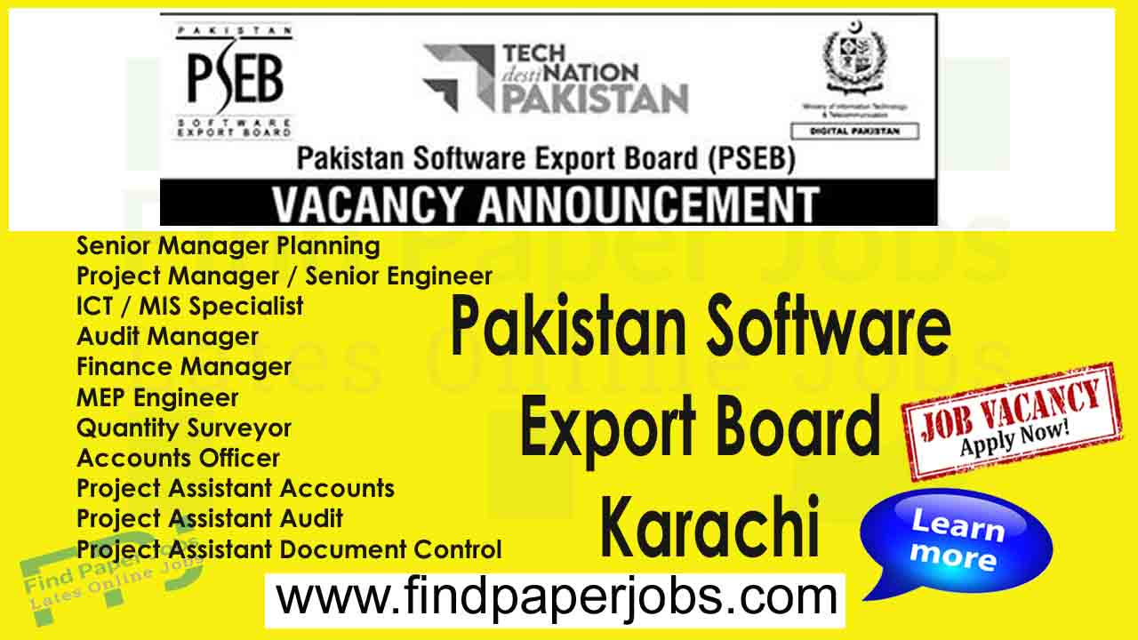 Pakistan Software Export Board Karachi Jobs