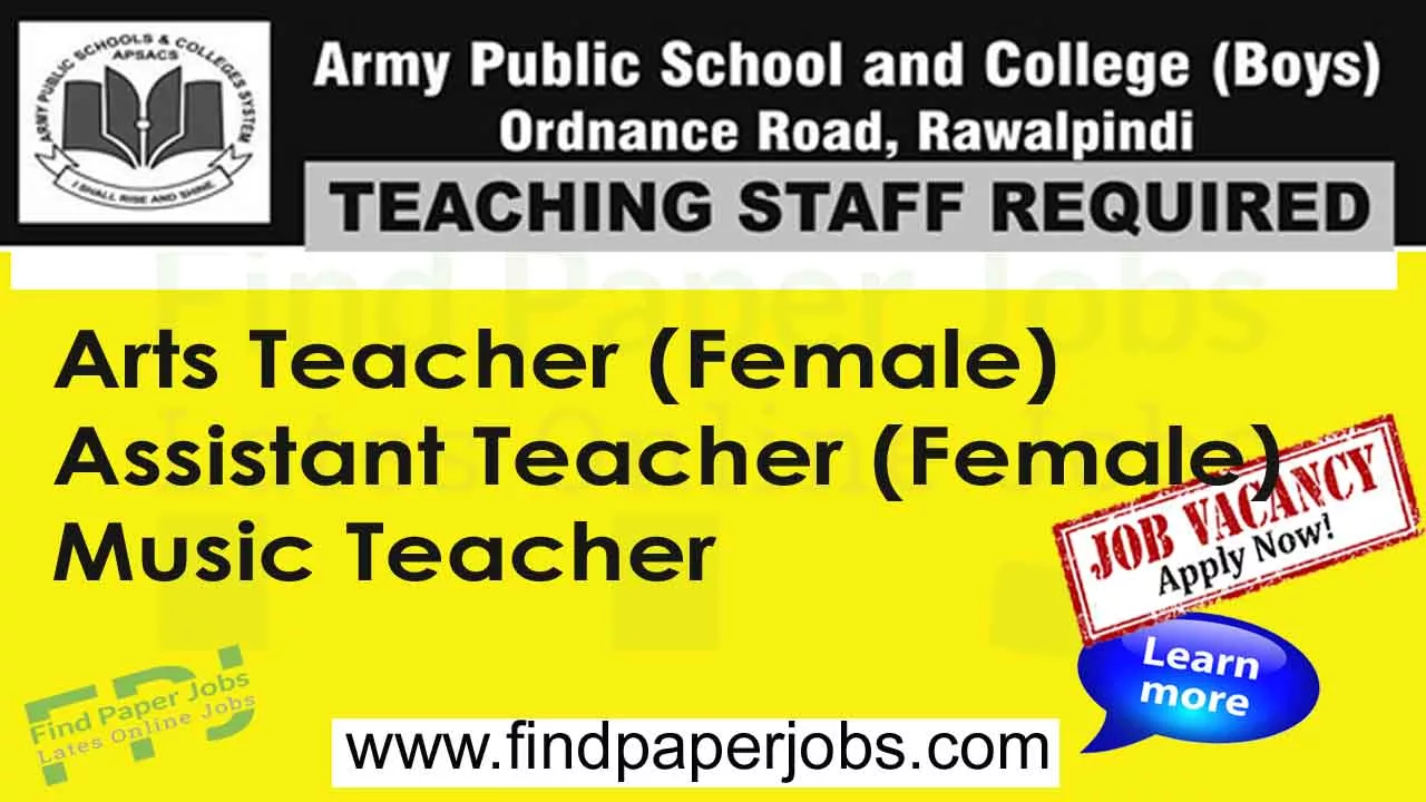 Army Public School and College Rawalpindi Jobs March 2023