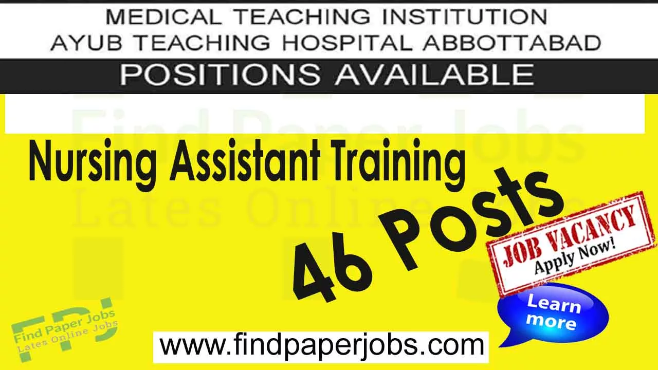 Job Training In Ayub Teaching Hospital Abbottabad 2023