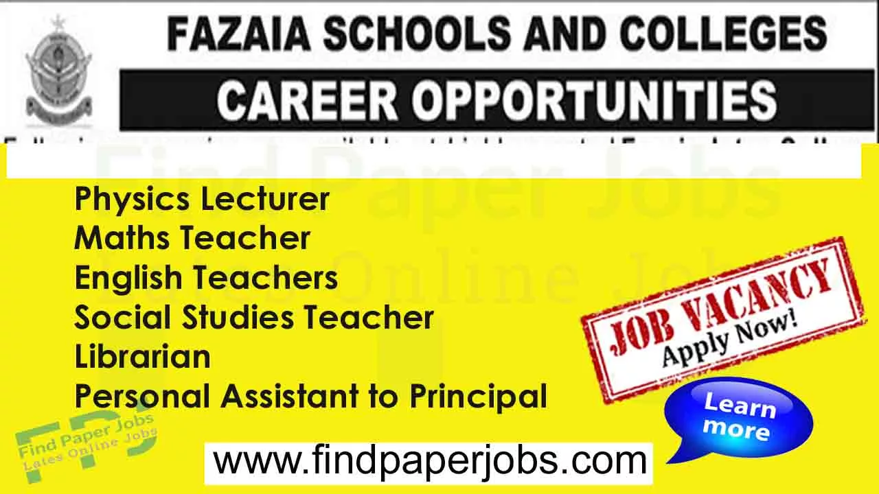 Fazaia Inter College Samungli Quetta Jobs 2023