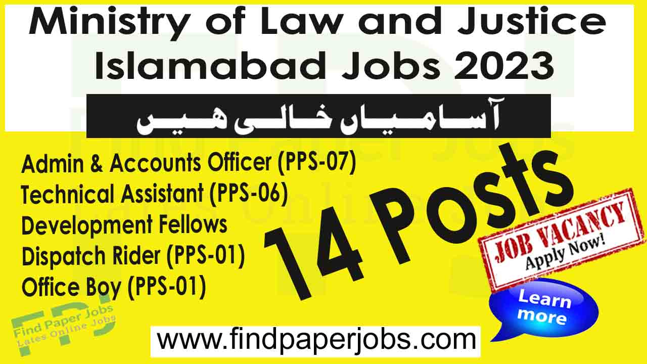 Jobs In Ministry of Law and Justice Islamabad 2023