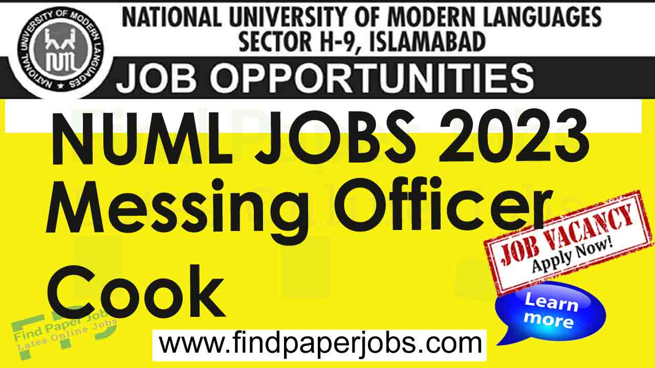 NUML University Islamabad Jobs March 2023