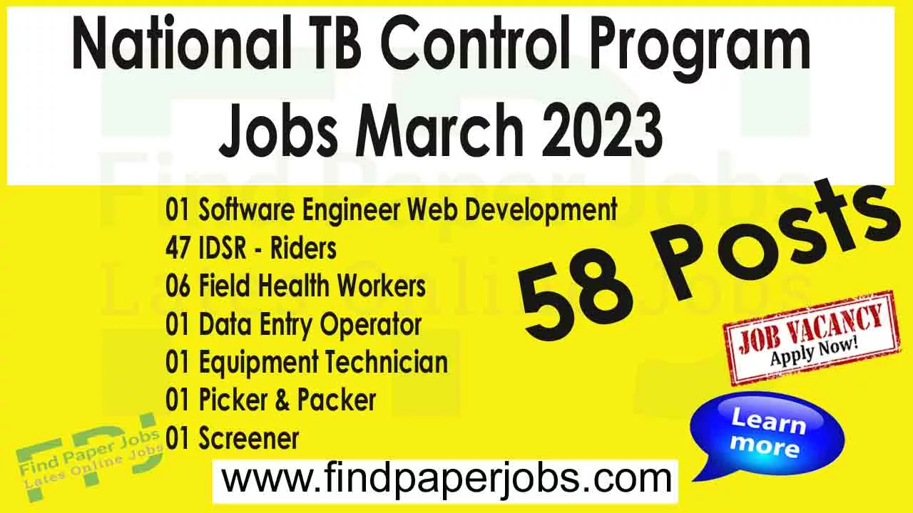 National TB Control Program Jobs March 2023