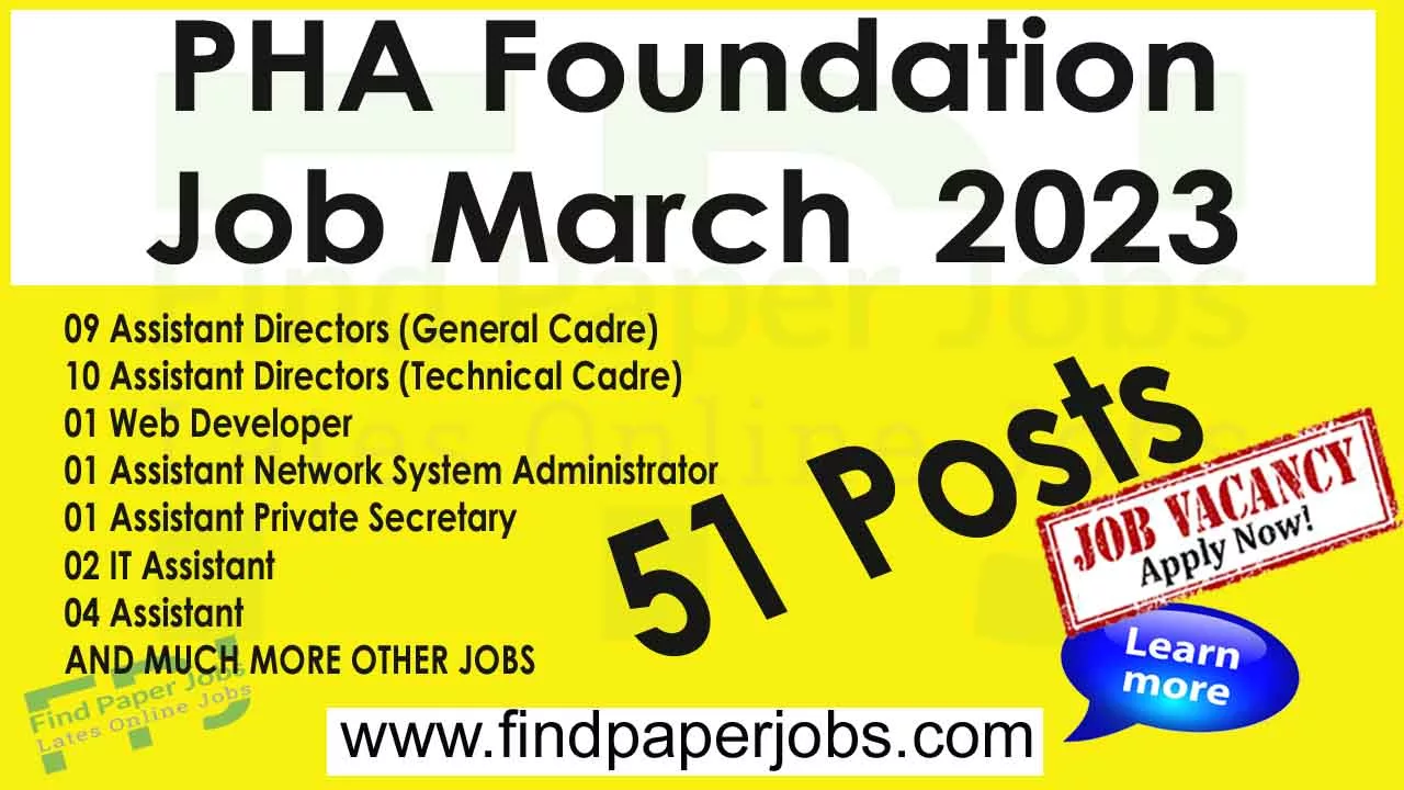 PHA Foundation Job 2023 March ATS