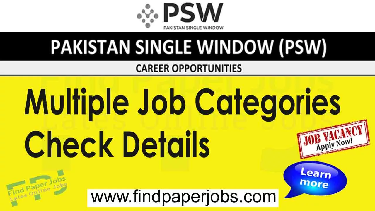 Jobs In Pakistan Single Window March 2023