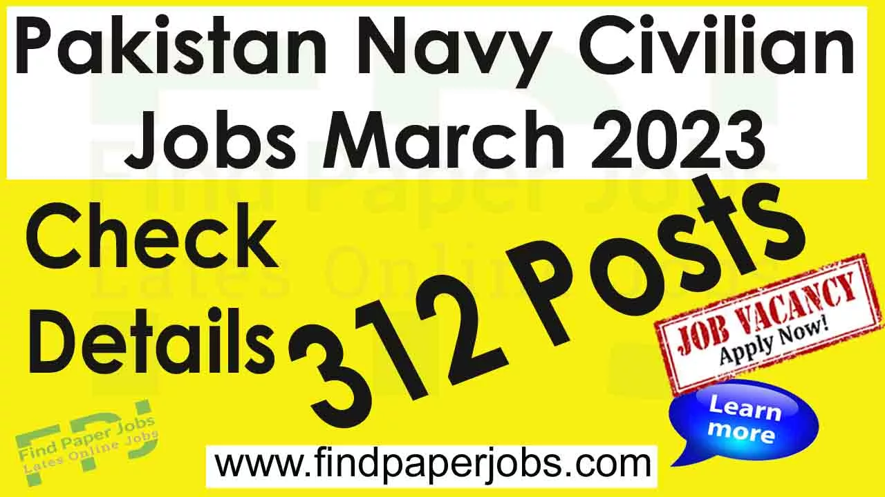 Pakistan Navy Civilian Jobs March 2023