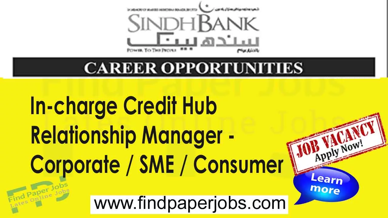 Jobs In Sindh Bank March 2023