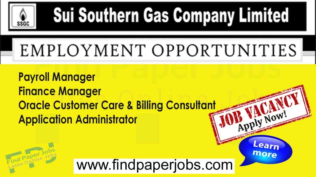 Sui Southern Gas Company Limited jobs 2023