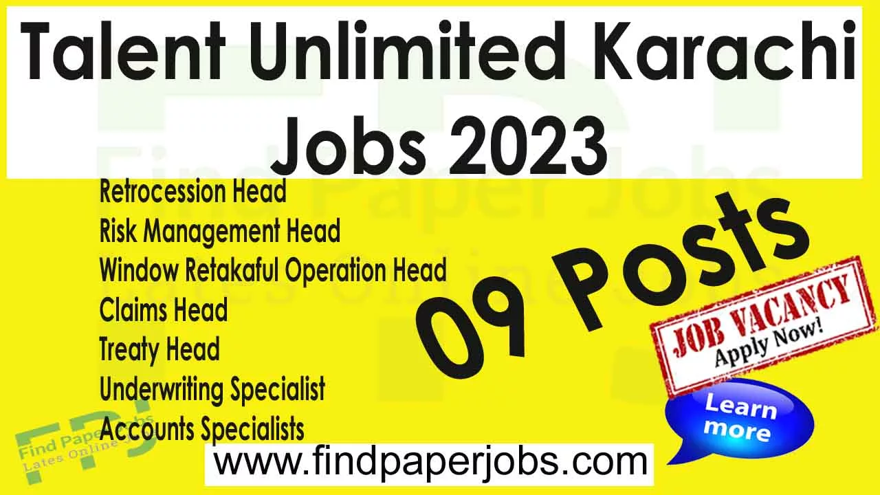 Jobs In Talent Unlimited Karachi 2023