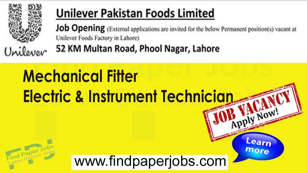 Jobs In Unilever Pakistan Foods Limited Lahore 2023