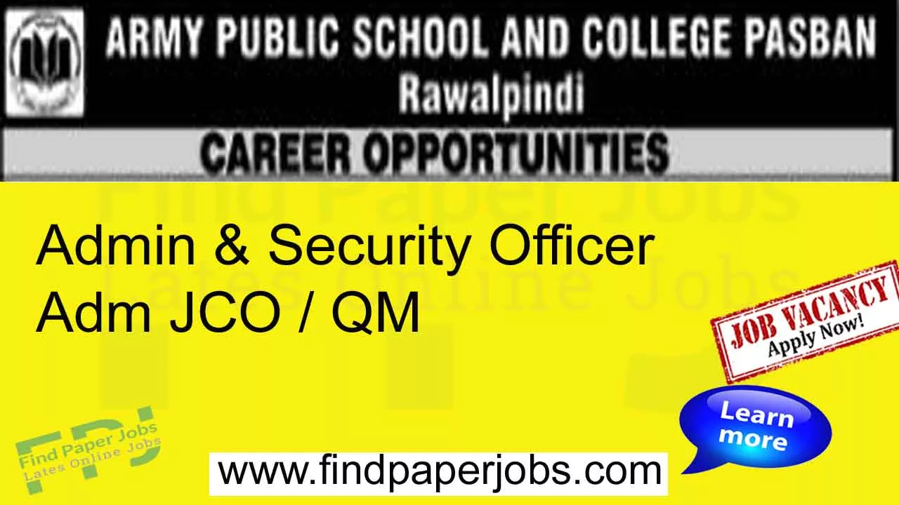 Jobs In Army Public School And College Pasban Rawalpindi 2023