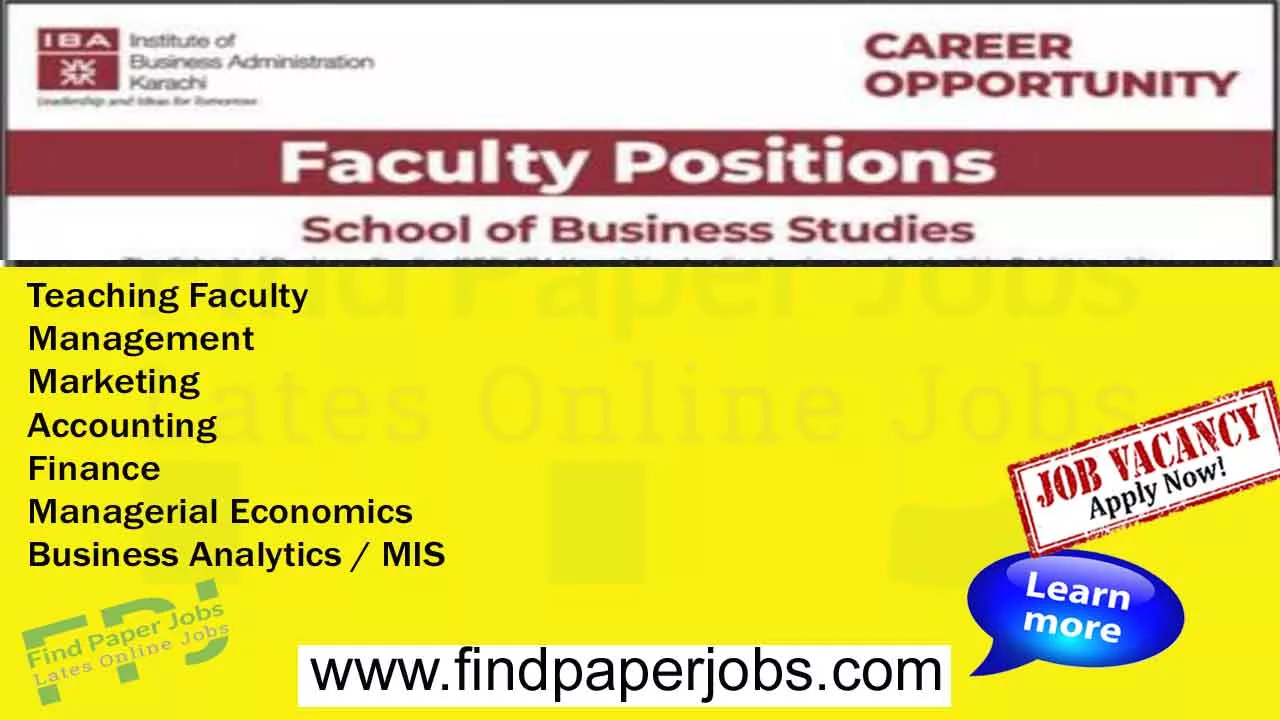 Jobs In IBA Karachi 2023 | Institute Of Business Administration