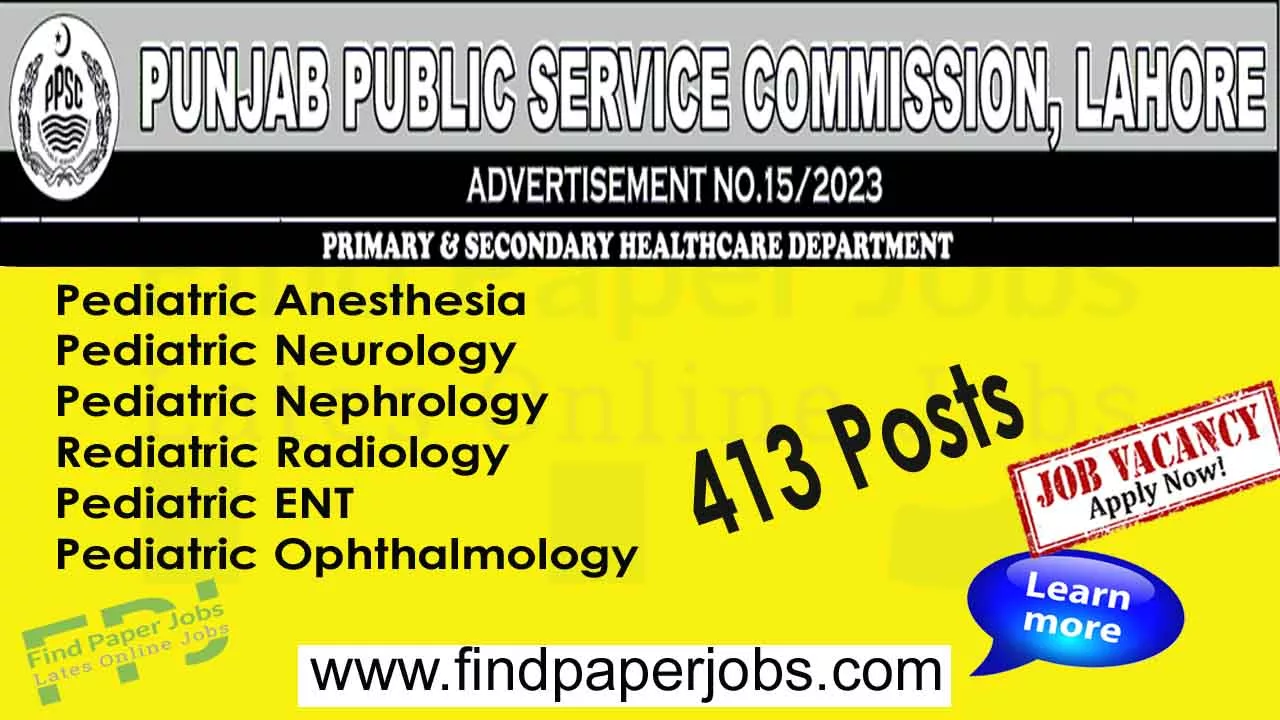 Jobs In PPSC 2023 | Punjab Public Service Commission Jobs 2023