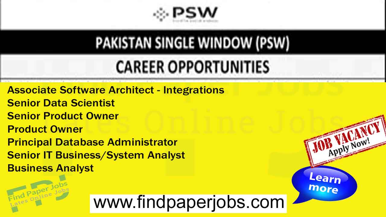 Pakistan Single Window Jobs September 2023