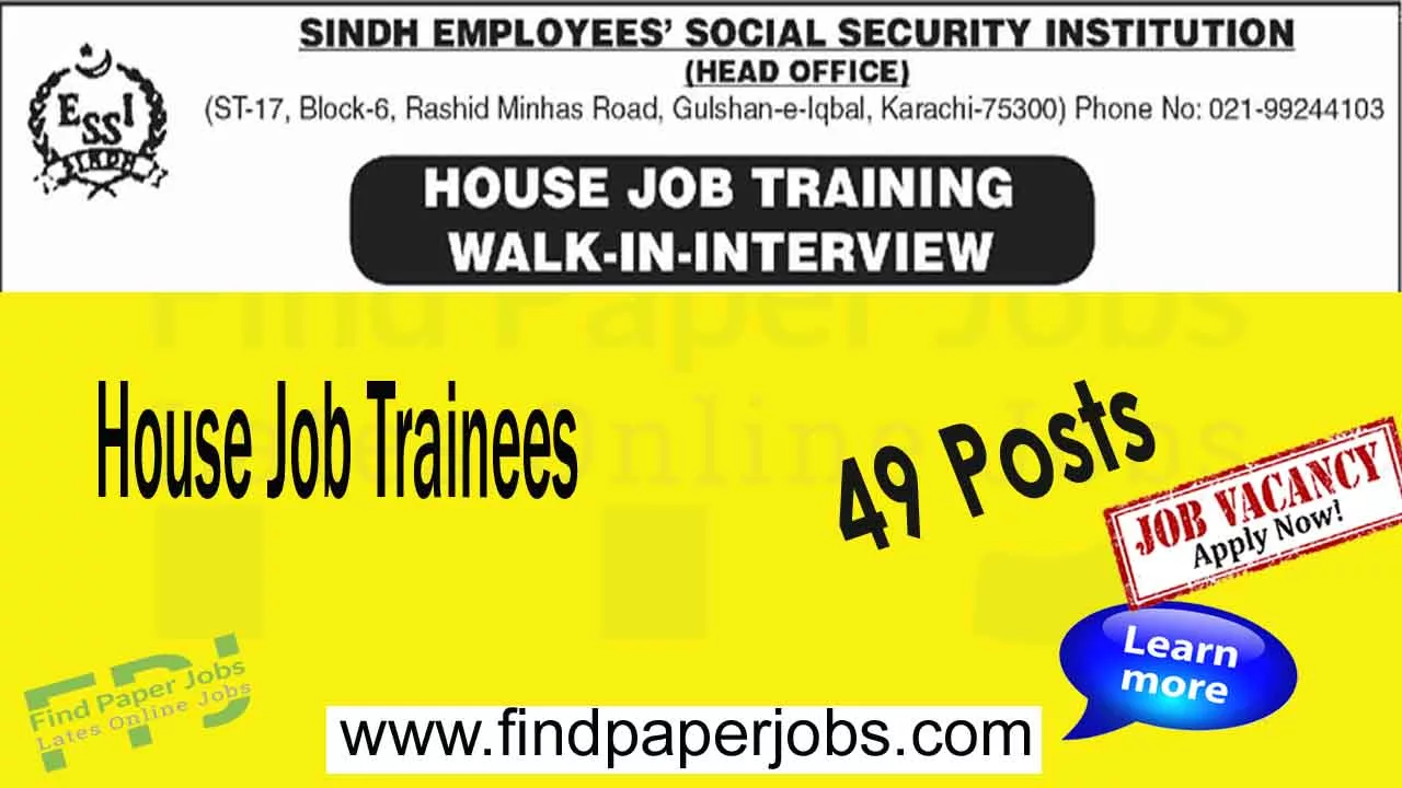 Sindh Employees Social Security Institution 2023