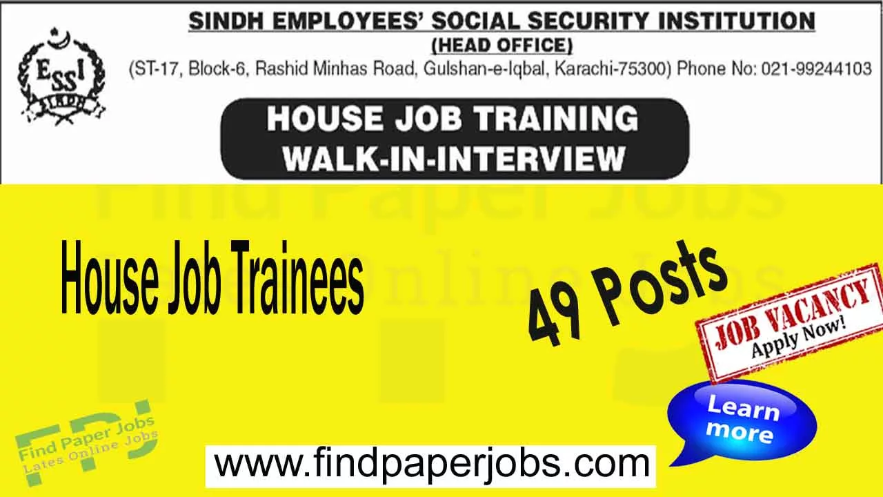 Jobs In Sindh Employees Social Security Institution 2023