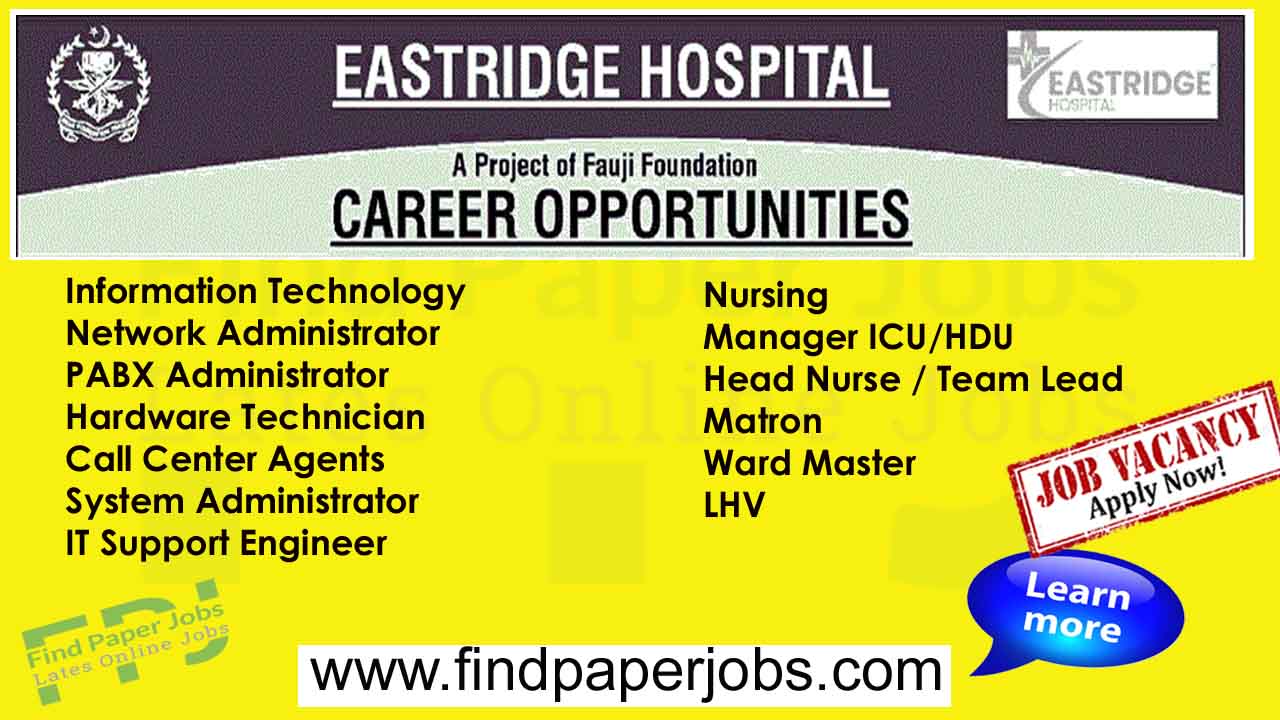 Eastridge Hospital Rawalpindi Jobs 2023