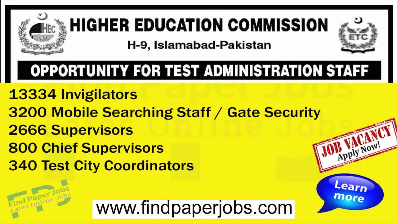 Jobs In HEC October 2023 | Higher Education Commission