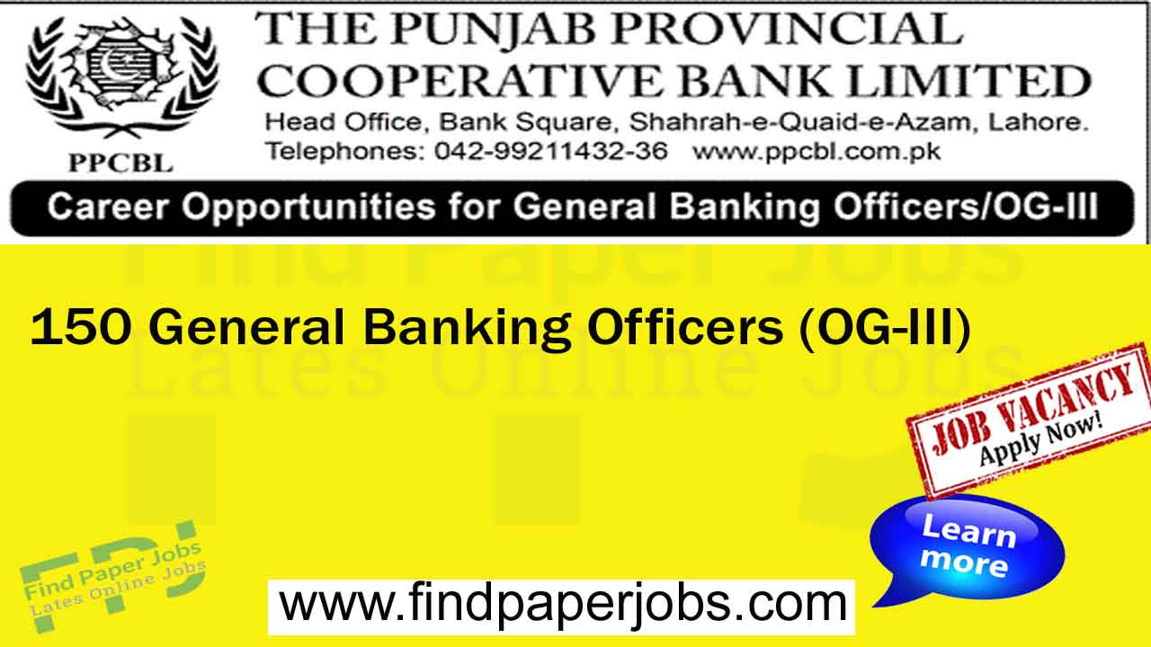 Jobs In Punjab Provincial Cooperative Bank Limited 2023