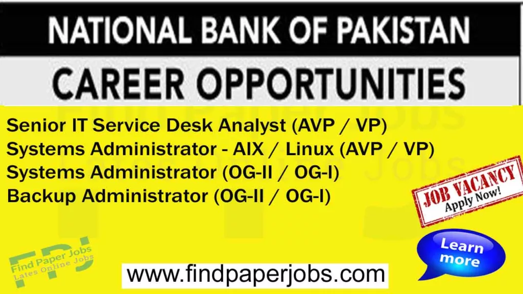 National Bank of Pakistan Jobs October 2023