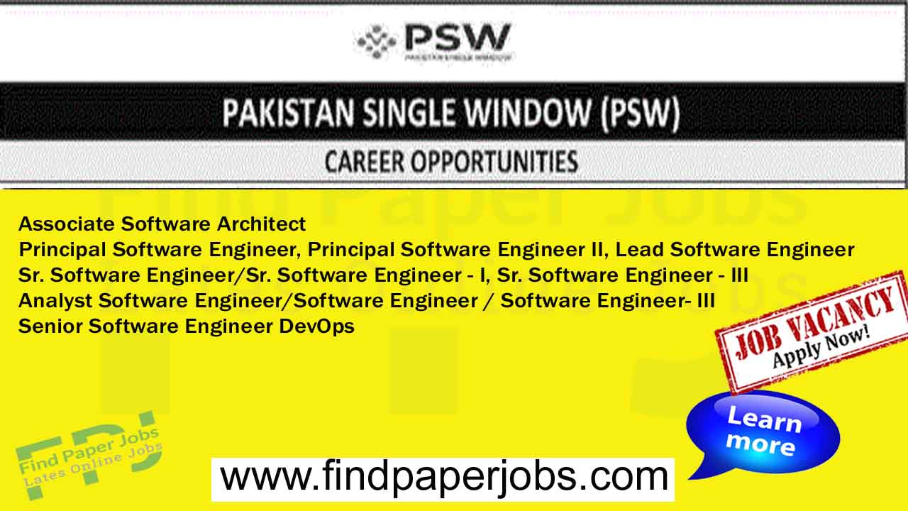Pakistan Single Window Jobs October 2023