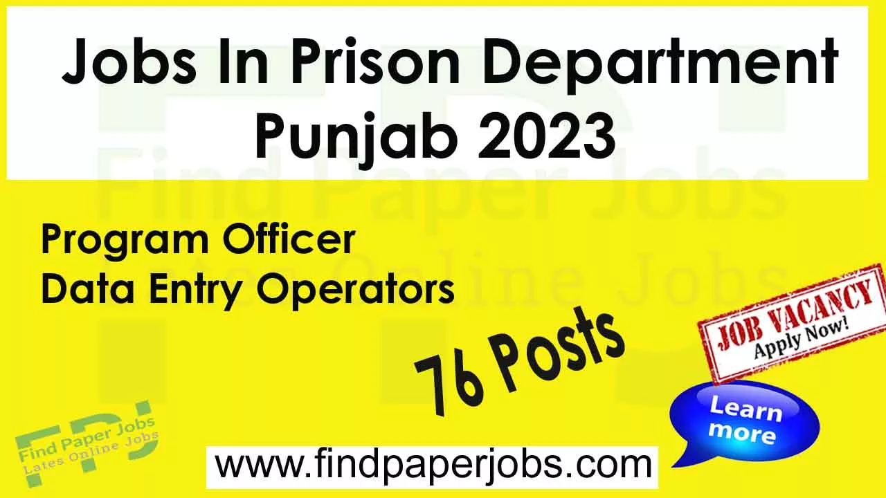 Prison Department Punjab Jobs 2023