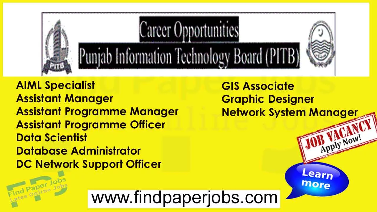 Jobs In Punjab Information Technology Board 2023