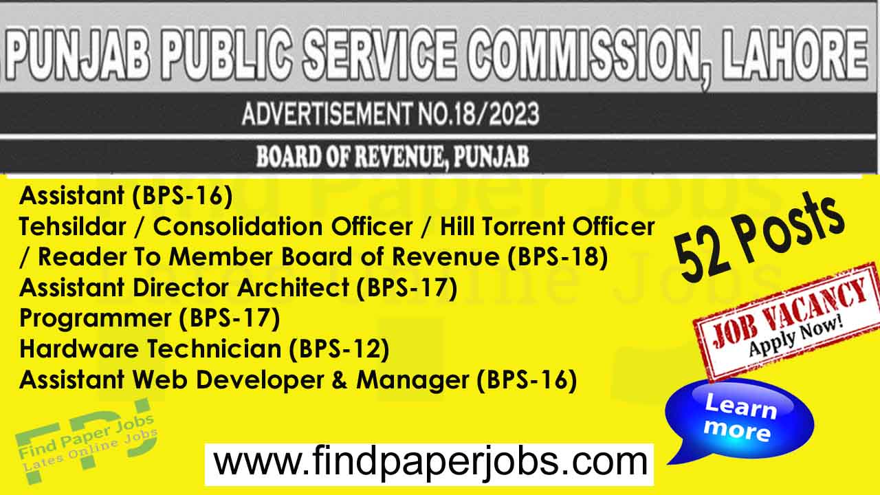 Jobs In PPSC October 2023 | Punjab Public Service Commission