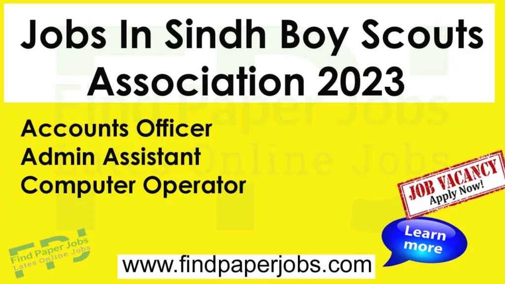 Sindh Boy Scouts Association Jobs 2023