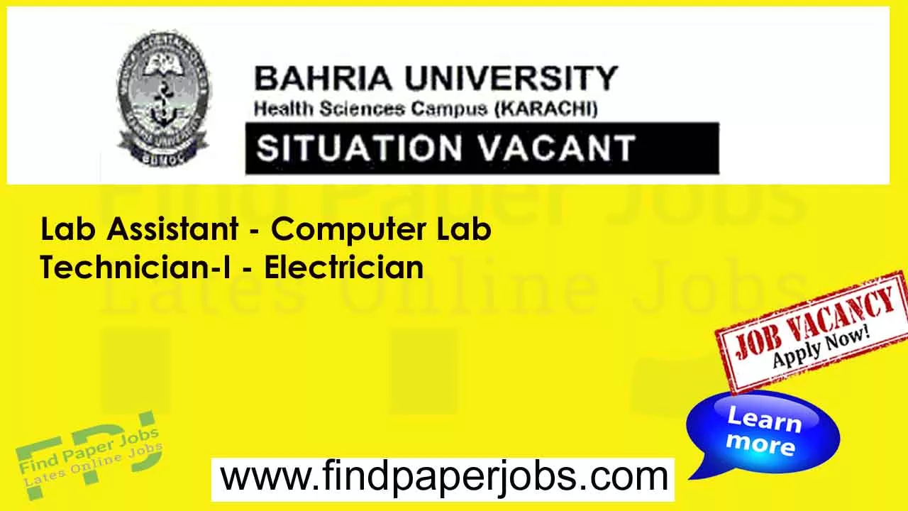 Bahria University Karachi Jobs November 2023