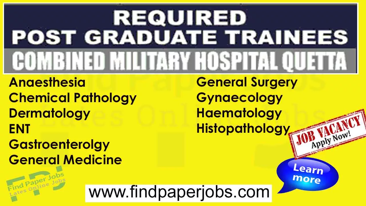 Jobs In CMH Quetta 2023 | Combined Military Hospital