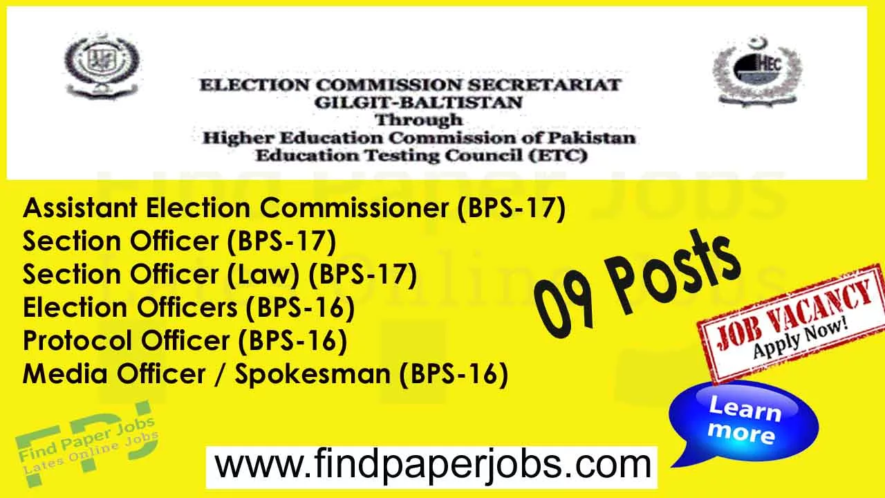 Election Commission Secretariat Gilgit Baltistan Jobs 2023