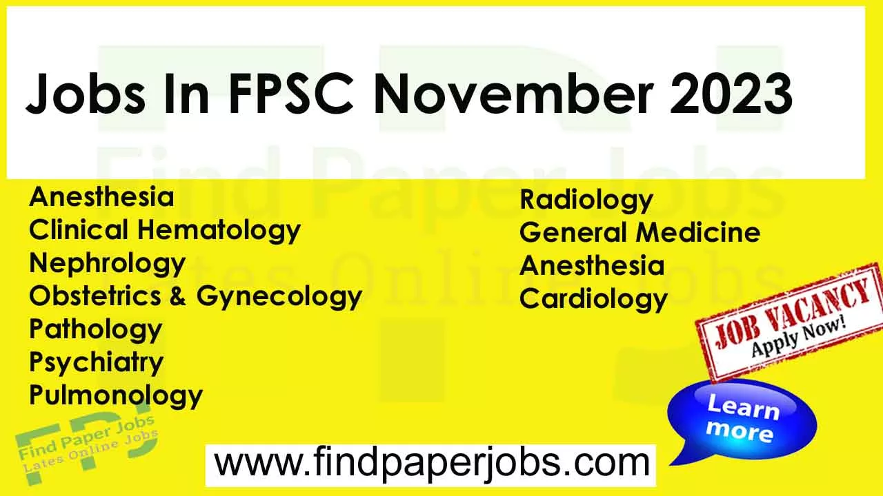 Jobs In FPSC November 2023 | Federal Public Service Commission