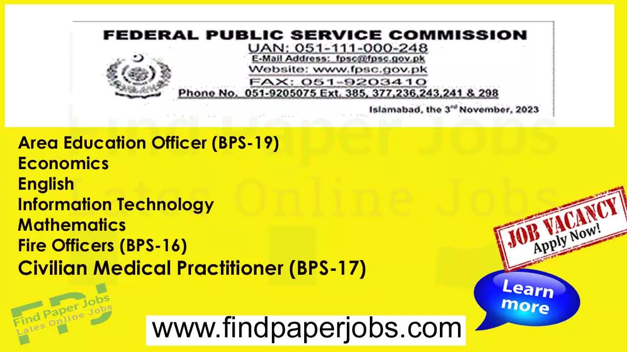 FPSC Jobs November 2023