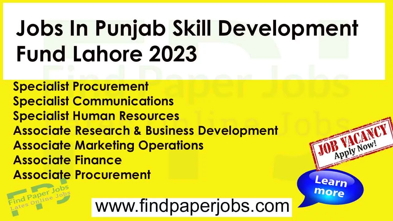 PSDF Lahore Jobs 2023