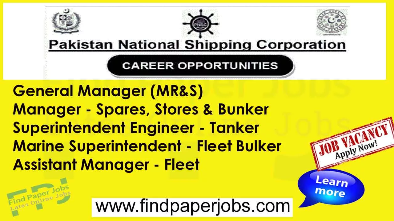 Pakistan National Shipping Corporation Jobs 2023