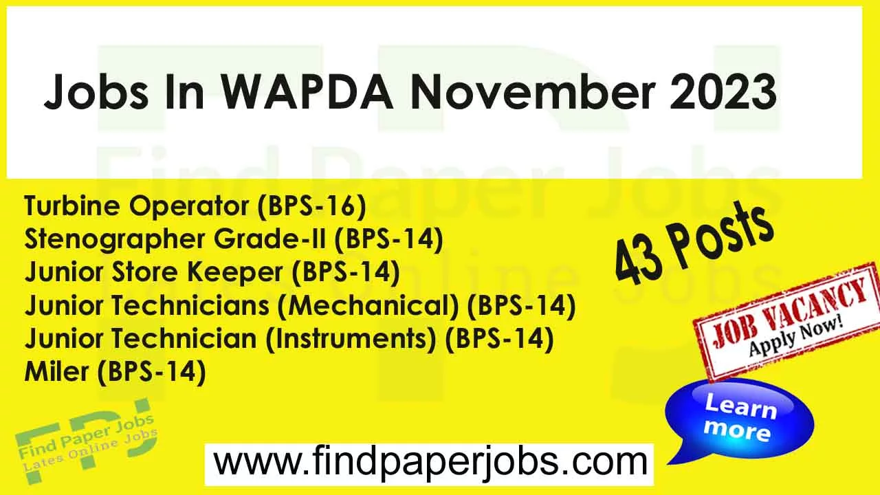 WAPDA Jobs November 2023