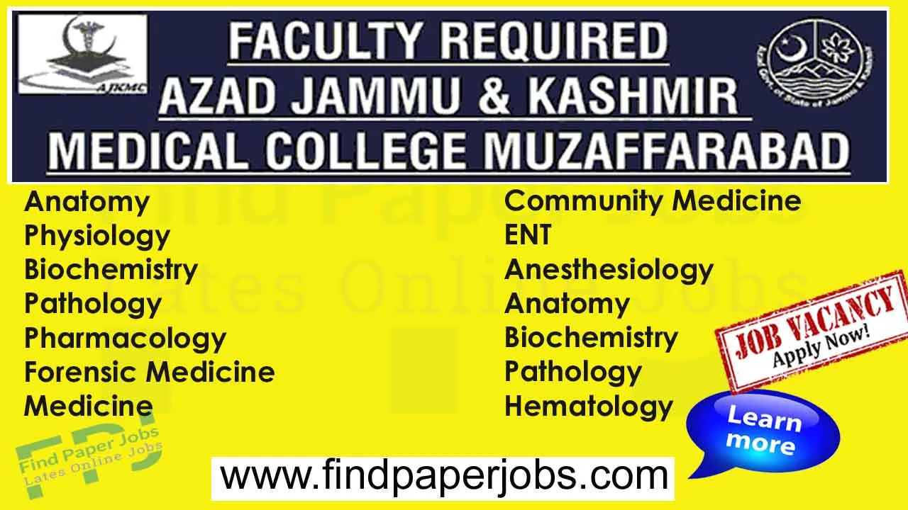 AJK Medical College Muzaffarabad Jobs 2023